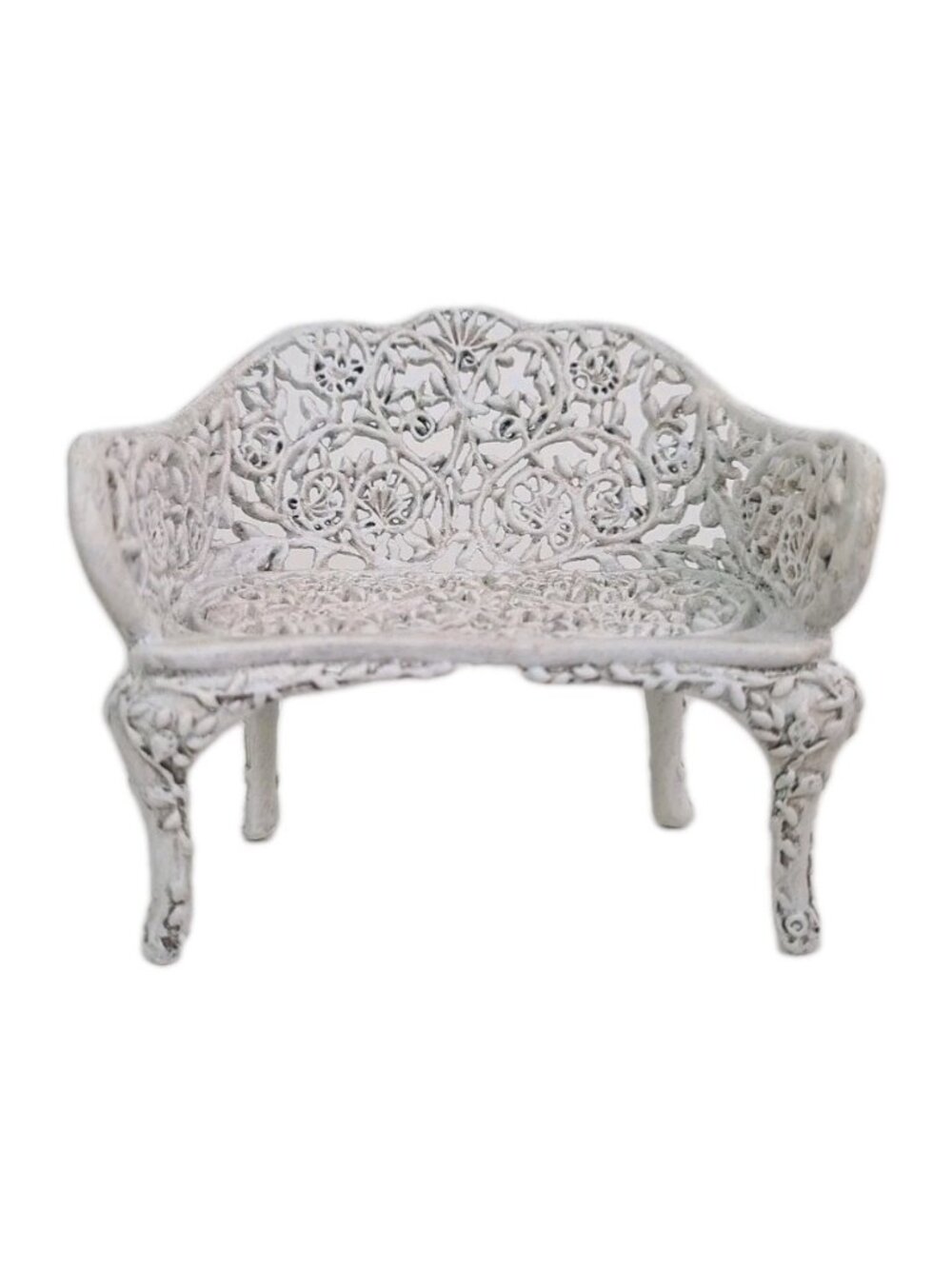 Take a Seat by Raine Garden Bench Chair Upholstered Dollhouse Mini 24048